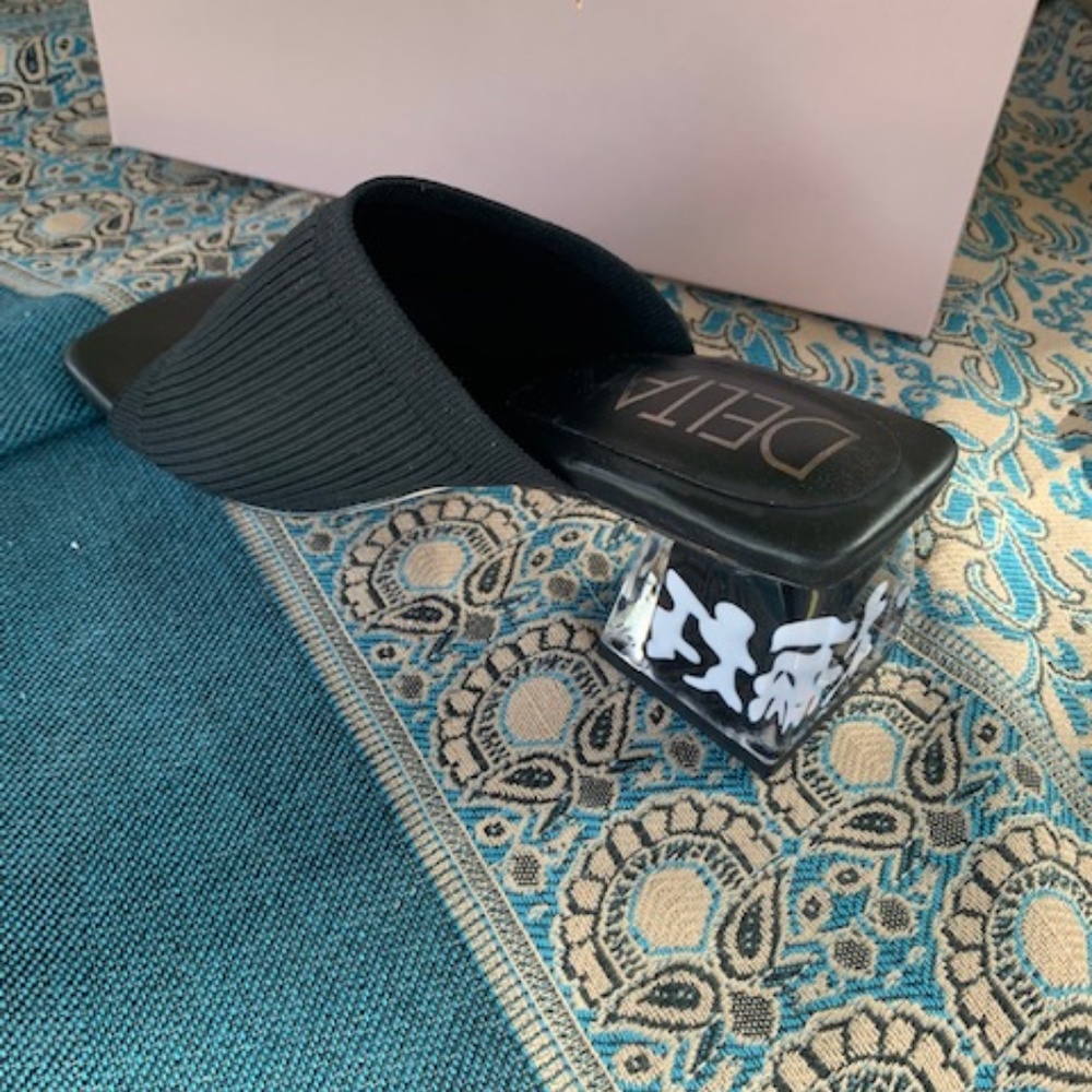 brand new never worn Deltan slides
